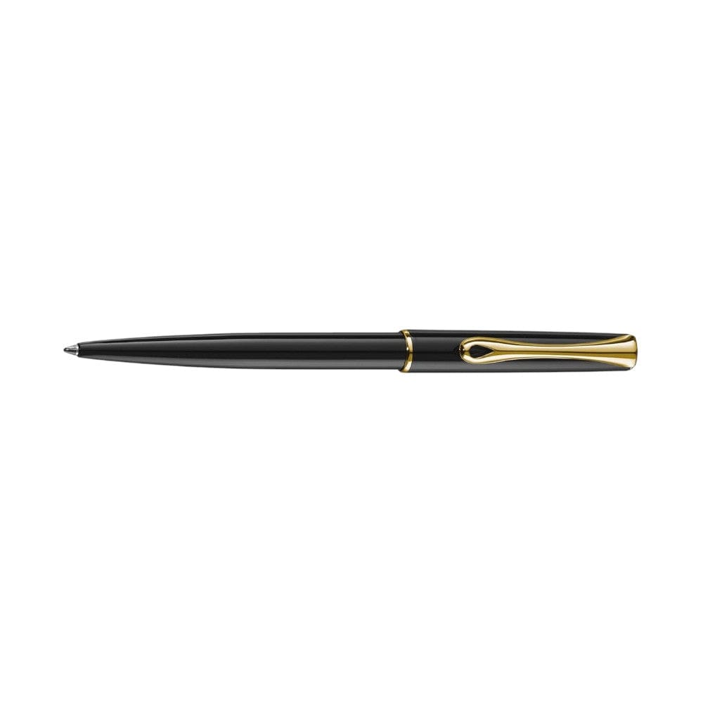 Diplomat Traveller Ball Pen - Black Lacquer Gold - EasyFLOW Ink