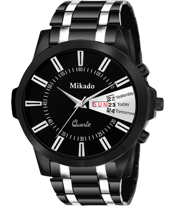 Mikado Black Metal Analog Men's Watch