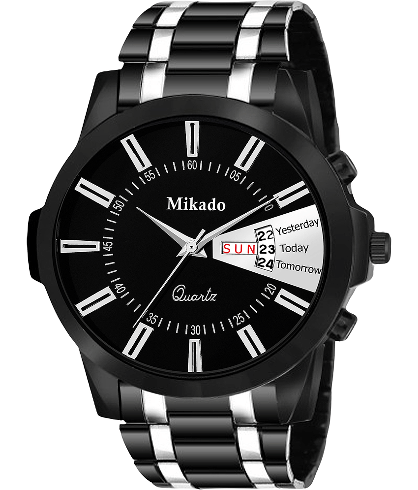 Mikado Black Metal Analog Men's Watch