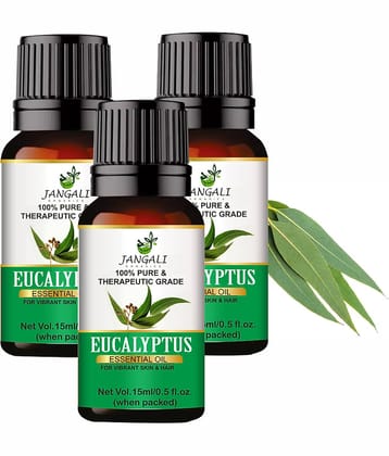 PURE Jangali ORGANICS Eucalyptus Oil PURE & Natural Essential Oil For Skin and Hair Therapy 45ML