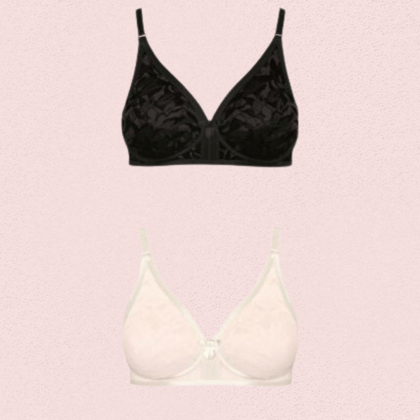 Women’s Wire-Free Cotton Bra (Set of 2)