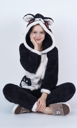 Imported Winter Nightsuite Heavy Stuff Dress for Girls-S