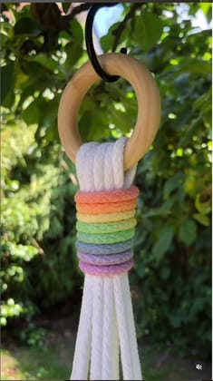 The brown box-Macrame Adjustable Plant Hanger,Rope Plant Holder,Boho Plant Holder,Multicolor.Set of 2.