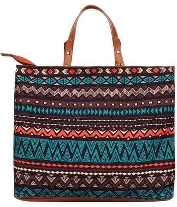 Anekaant Sling Bag Canvas Set of 1 ( Turquoise )