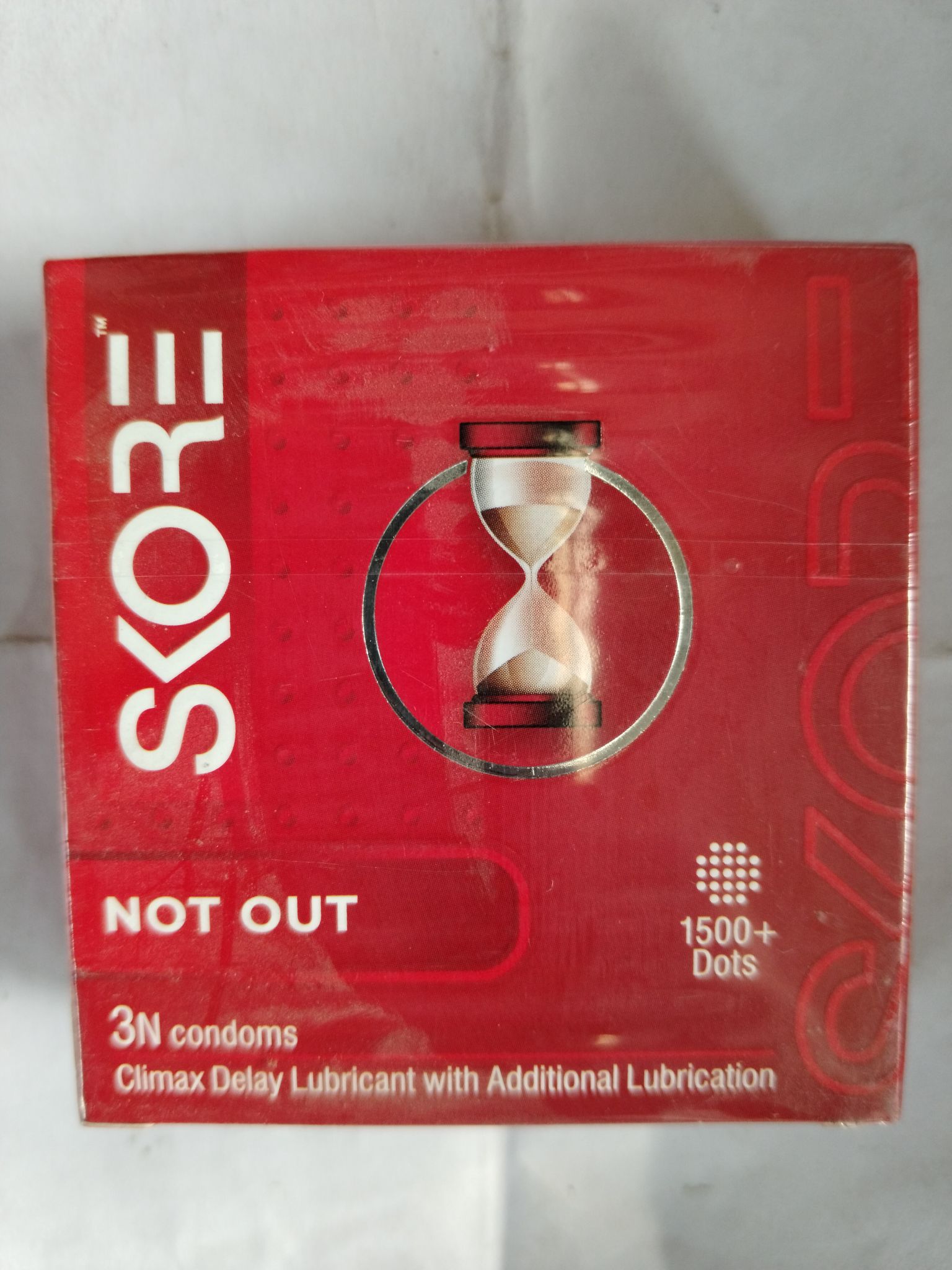 Skore Not out Climax delay lubricant with additional lubrication 1500+ Dots 