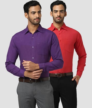 DESHBANDHU DBK - Multicolor Cotton Regular Fit Men's Formal Shirt (Pack of 2)