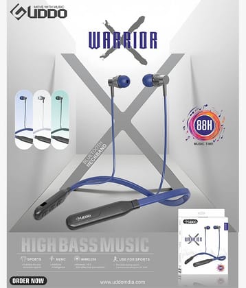 UDDO Warrior X Long Battery Wireless Bluetooth Neckband Heavy Bass Sound