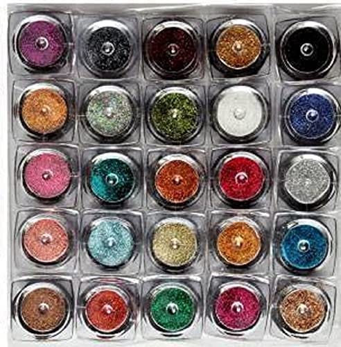 Elecsera Eye shadow 25 Multi color Glitter Pack of 25 Beautiful 200 g (Multicolor) - Makeup - Sets and Kits | Buy online on ZillyBuy