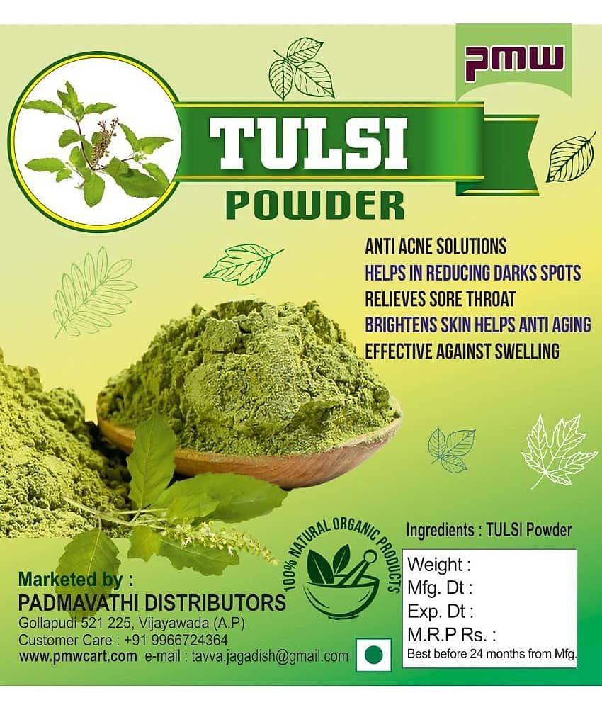 Tulsi Powder - Holy Basil Powder - Tulasi Leaves Powder - 200 Grams