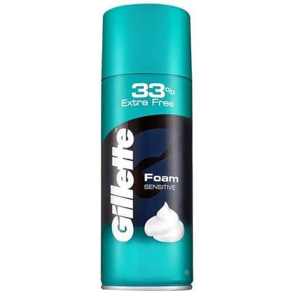Gillette Classic Foam Shave Sensitive, Lathers Quickly & Hydrates, 418 gm