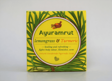 Ayuramrut Lemongrass and Turmeric Natural Handmade Ayurvedic Soap