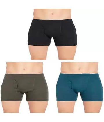 Cavenders Pack of 3 Cotton Blend Trunks For Mens ( Multicolor ) - None