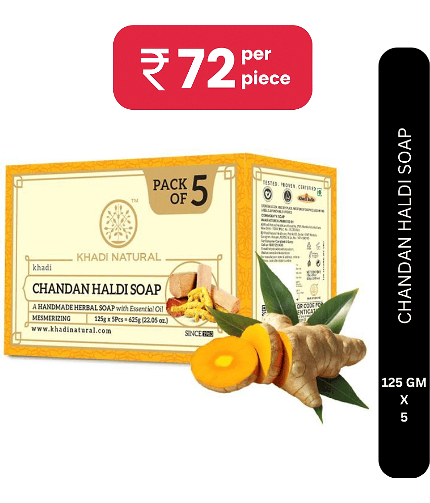 khadi natural Antibacterial Soap for All Skin Type ( Pack of 5 )