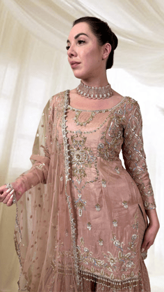 Pink Sharara Set-XXS