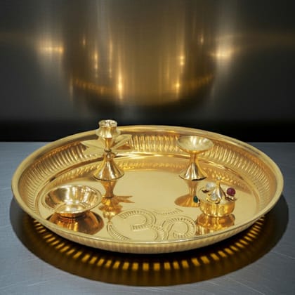 Brass Pooja Thali Set (ZMAS003/8)
