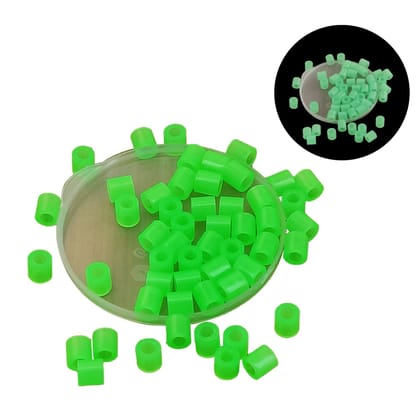 Glow In The Dark Plastic Fuse Beads 5x5mm For Aumni Crafts DIY Bead Fusion Kit Refill And All Other Brands-Glow 1-Glow In The Dark - Green / 850 Beads (50 GMs)