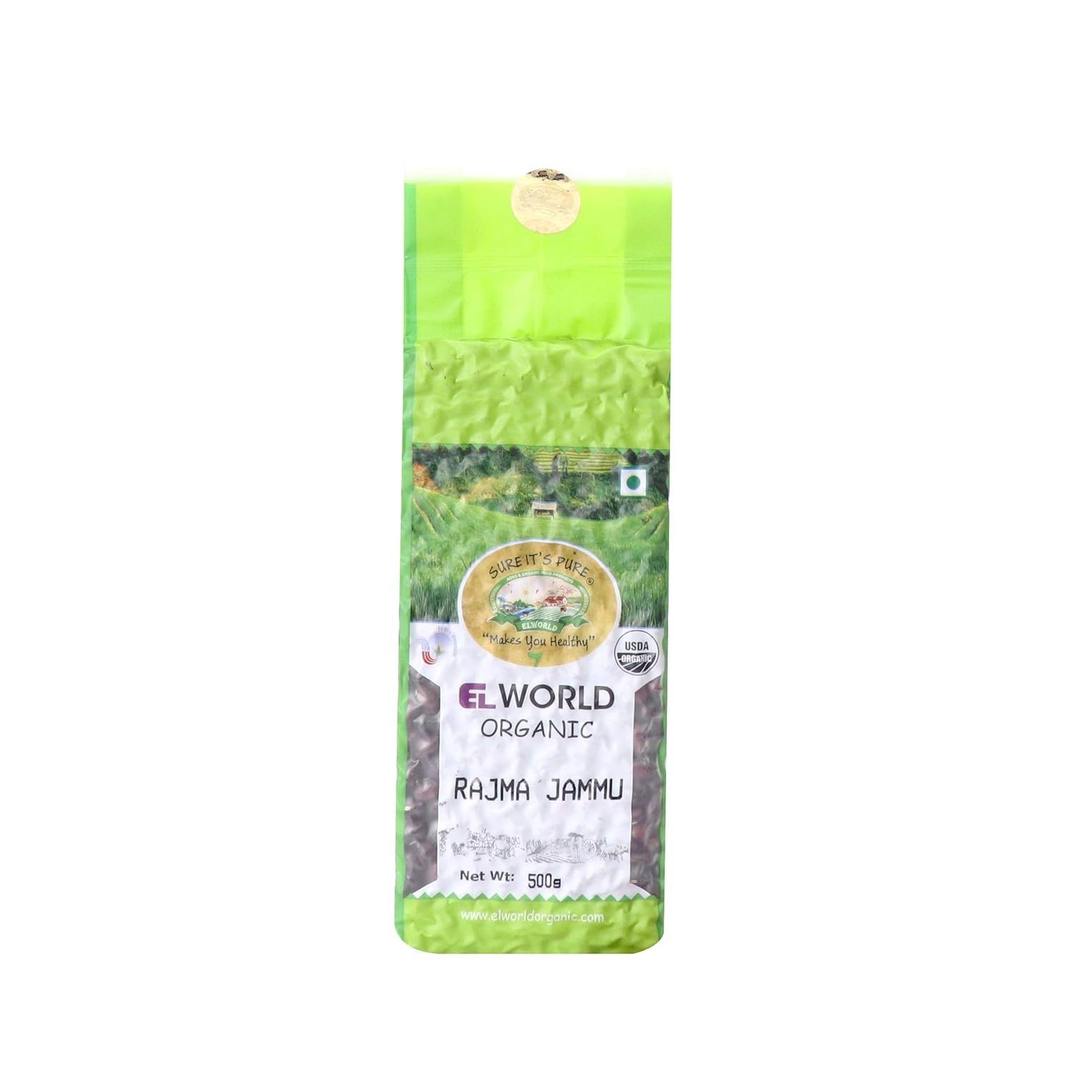 Elworld Agro & Organic Food Products Rajma Jammu 500g