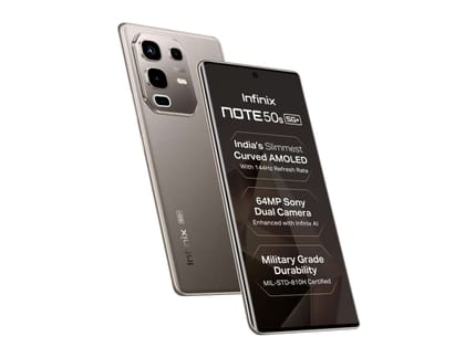 Infinix Note 50s 5G Smartphone (8GB RAM, 256GB Storage) MediaTek Dimensity 7300 Ultimate, Dual SIM, Fingerprint Recognition - Titanium Grey Infinix Note 50s 5G Smartphone (8GB RAM, 256GB Storage) MediaTek Dimensity 7300 Ultimate, Dual SIM, Fingerprint Recognition - Titanium Grey