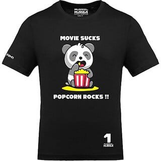 FastB Men Printed, Typography Round Neck Black T-Shirt