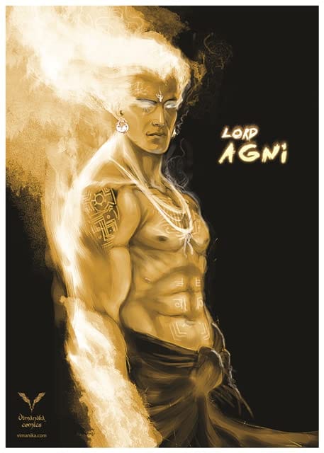 Vimanika Comics Lord Agni Printed Poster Pack of 1 Pcs