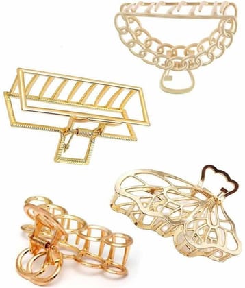 SNOWPEARL Gold Clutcher ( Pack of 4 )