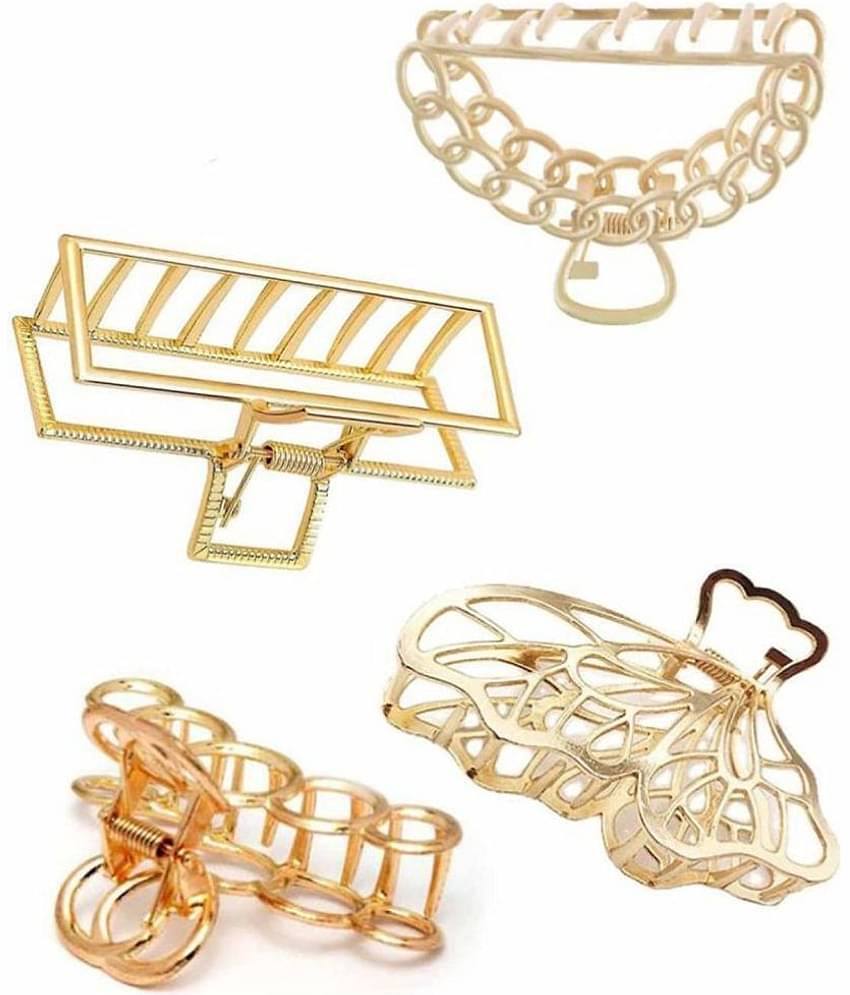 SNOWPEARL Gold Clutcher ( Pack of 4 )