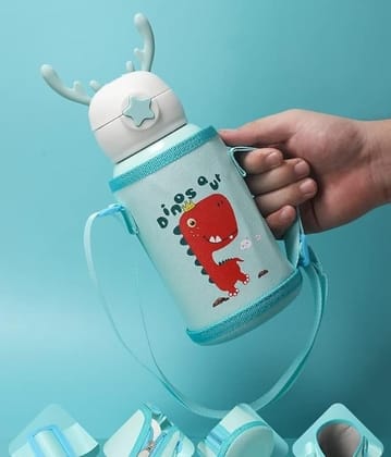 Denzcart Cartoon Printed Sipper Water Bottle with Straw & Cover for Children - Stainless Steel Flask 500 ML (Blue), Kid-Friendly Design, Durable and Safe, Spill-Proof and Easy to Use Denzcart Cartoon Printed Sipper Water Bottle with Straw & Cover for Children - Stainless Steel Flask 500 ML (Blue), Kid-Friendly Design, Durable and Safe, Spill-Proof and Easy to Use
