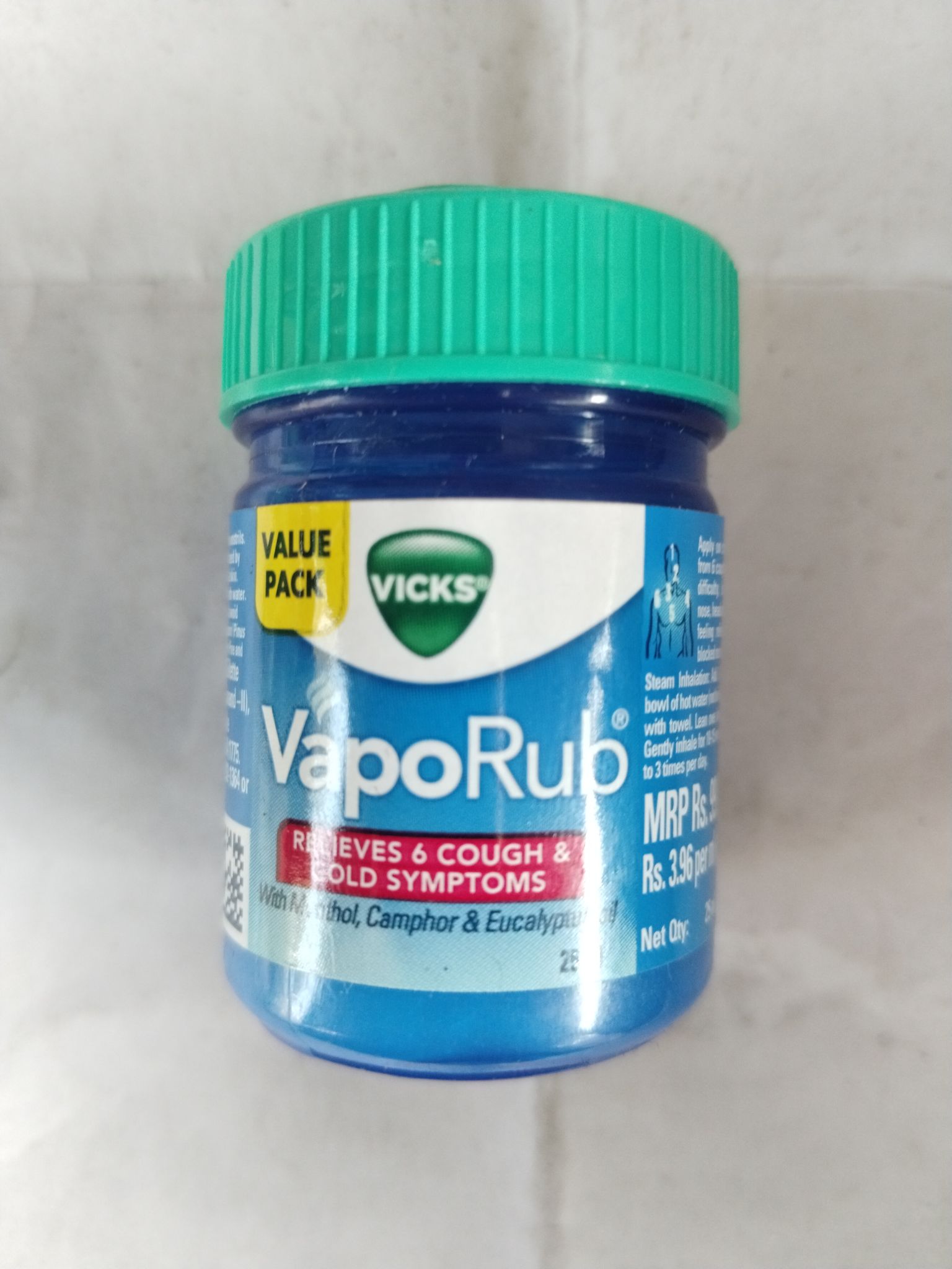 vicks Vaporub Relieves 6 cough & Cold symptoms 