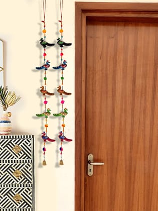 DreamKraft Decorative Peacock Door Hangings Home Decor (96 cm) -Set of 2