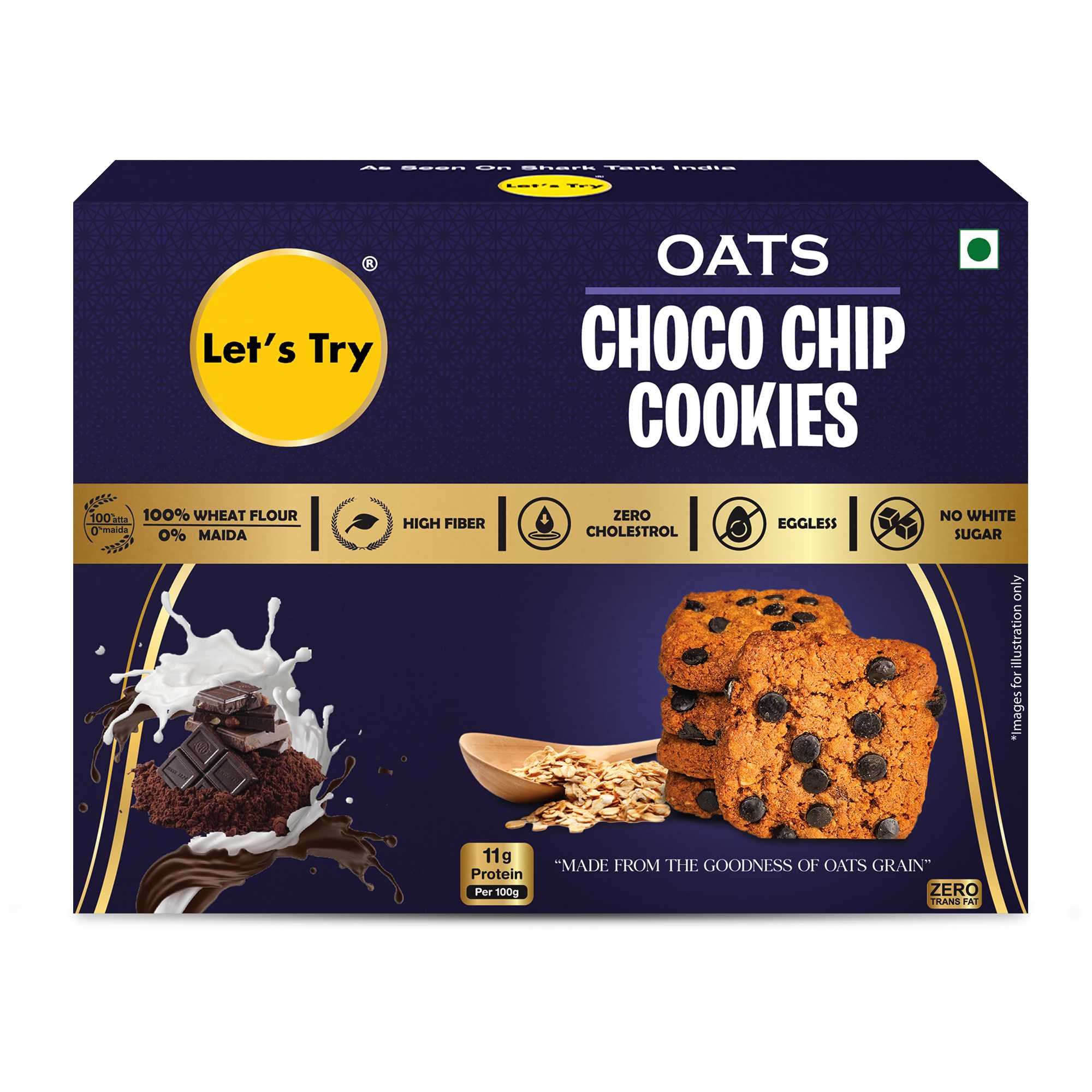 Let's Try Oats Choco Chip Cookies - 226g