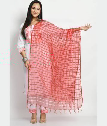 MAURYA - Red Chanderi Women's Dupatta - ( Pack of 1 )