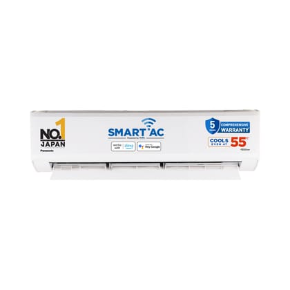 Panasonic 1.5 Ton 5 Star Premium Wi-Fi Inverter Smart Split AC (Matter Enabled, Higher Airflow, Copper Condenser, 7in1 Convertible, True AI, 4-Way, PM 0.1 Filter, CS/CU-NU18AKY5WX, White) Panasonic 1.5 Ton 5 Star Premium Wi-Fi Inverter Smart Split AC (Ma