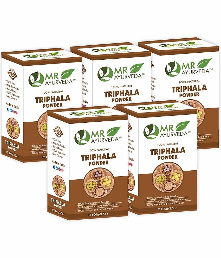 MR Ayurveda Pure Triphala Powder Hair Scalp Treatment 500 g Pack of 5
