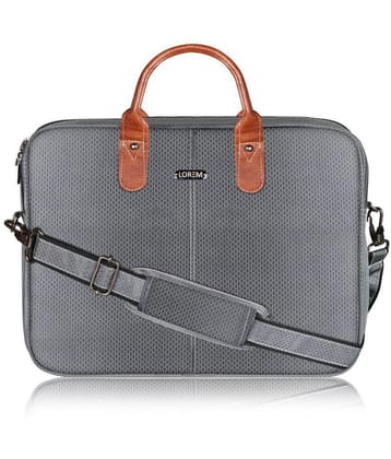 Lorem Grey Faux Leather Folio - Grey