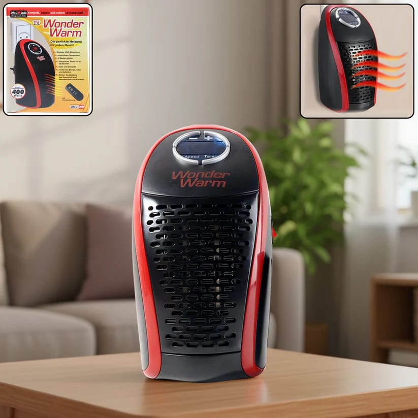 Wonder Warm 400W Wall Plug Room Heater (Without Remote, 1 Pc)