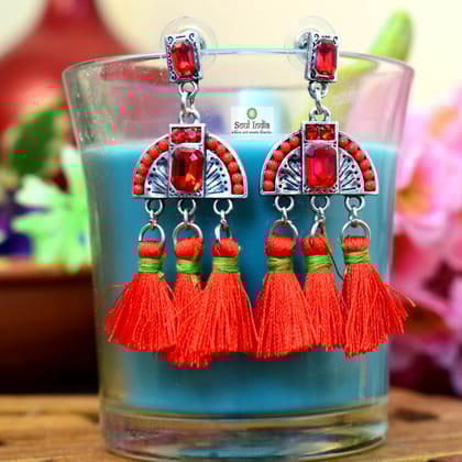 Beautiful Metal tassel earrings