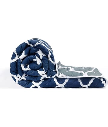 DIVINE CASA Microfiber Abstract Single Comforter ( 230 x 140 ) Pack of 1 - Blue