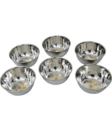 SAGER Curry Bowl/Katori Stainless Steel Dinner Set of 6 Pieces