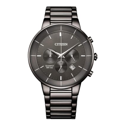 CITIZEN Men 42 mm Size Black Dial Chronograph Watch- AN8227-53H-Black