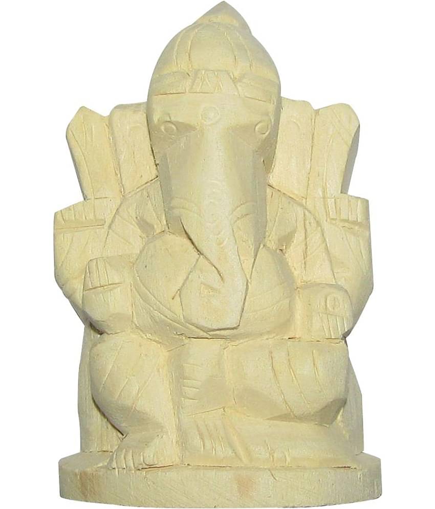 SUBHASHINI Ganesha Wood Ganesha Idol x cms Pack of 1