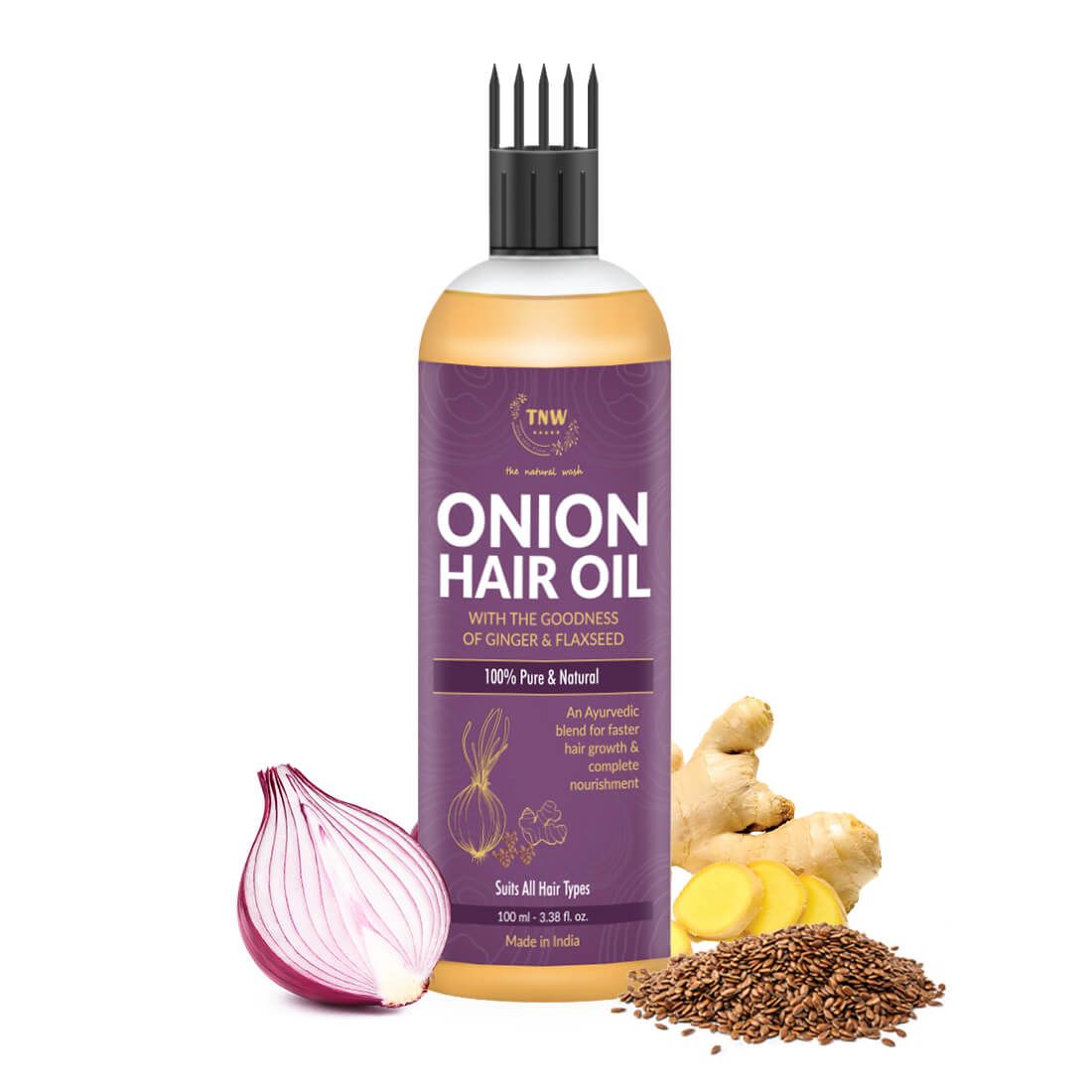 Onion Hair Oil No Mineral Oil & Silicones.-100ml