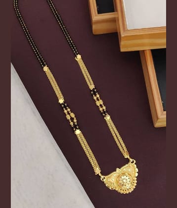 Shivay Fashion Golden Mangalsutra ( Pack of 1 )