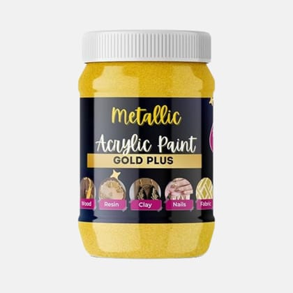 Oytra 100 ml Metallic Acrylic Color Paint Metal Colours for Professionals Artist Hobby Painters DIY Art and Craft Painting Drawings on Canvas (Gold)
