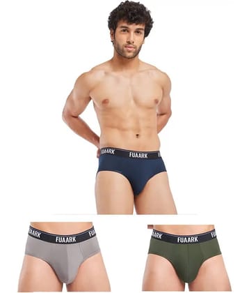 Fuaark Pack of 3 Spandex Briefs For Men's ( Multicolor9 )