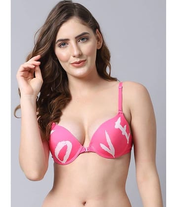 PrettyCat Polyester Lightly Padded Women's Push Up Bra ( Multicolor )