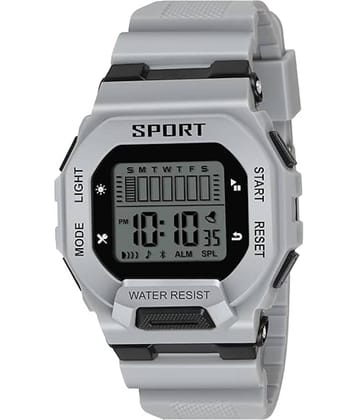 Svats Light Grey Silicon Digital Men's Watch