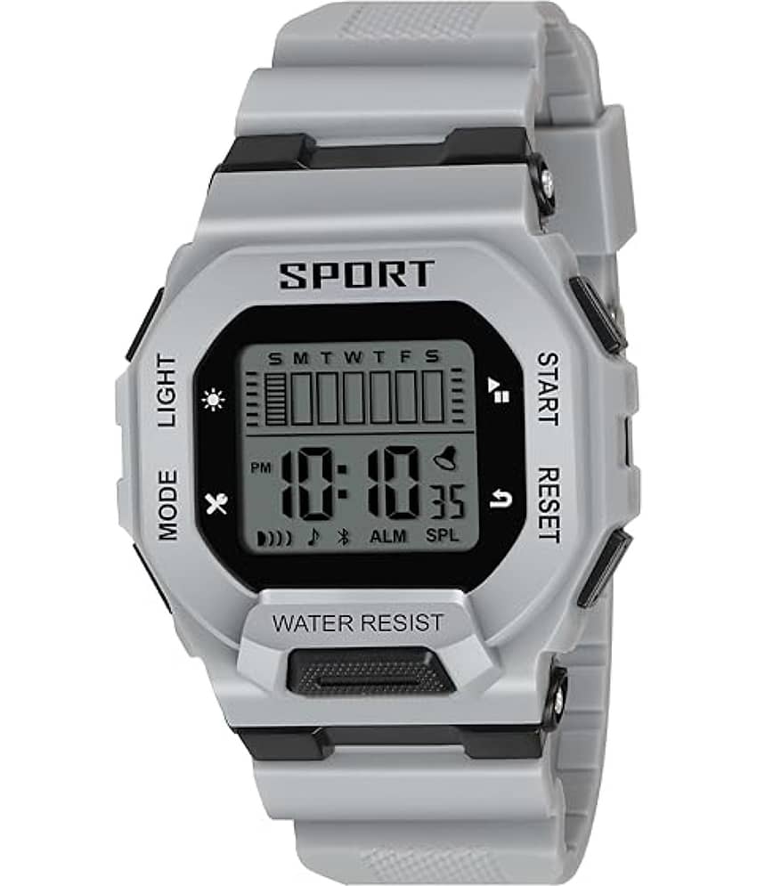 Svats Light Grey Silicon Digital Men's Watch