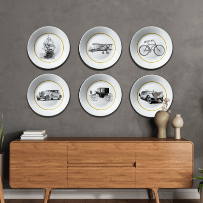 Rare Find Vintage Transport Art Wall Plates Décor