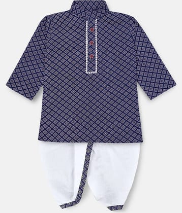 mustmom Traditional Baby  Boys & Girls Full Sleeve Ethnic Dress Lungi Dhoti Kurta Set