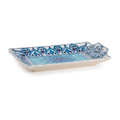 Hand-painted Ceramic Serving Platter cum Tray 10 x 7 inches